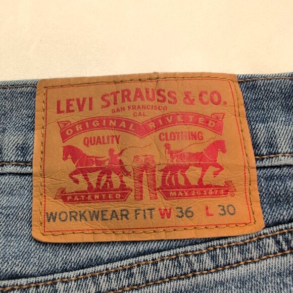 Levi's Men's Straight Jeans Workwear Fit W36 Blue - Picture 4 of 11